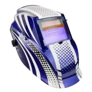 Image of WELDFAST Tecmen Sport Auto Darkening Head Shield - Blue WLD00169
