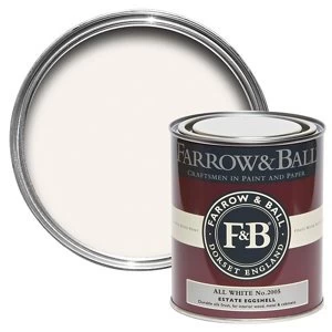 Image of Farrow & Ball Estate All white No. 2005 Eggshell Metal & wood Paint 0.75L