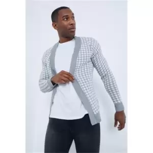Image of I Saw It First Grey Long Sleeve Knitted Fairisle Cardigan - Grey