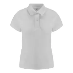 Image of AWDis Just Polos Womens Girlie Stretch Pique Polo Shirt (L) (White)