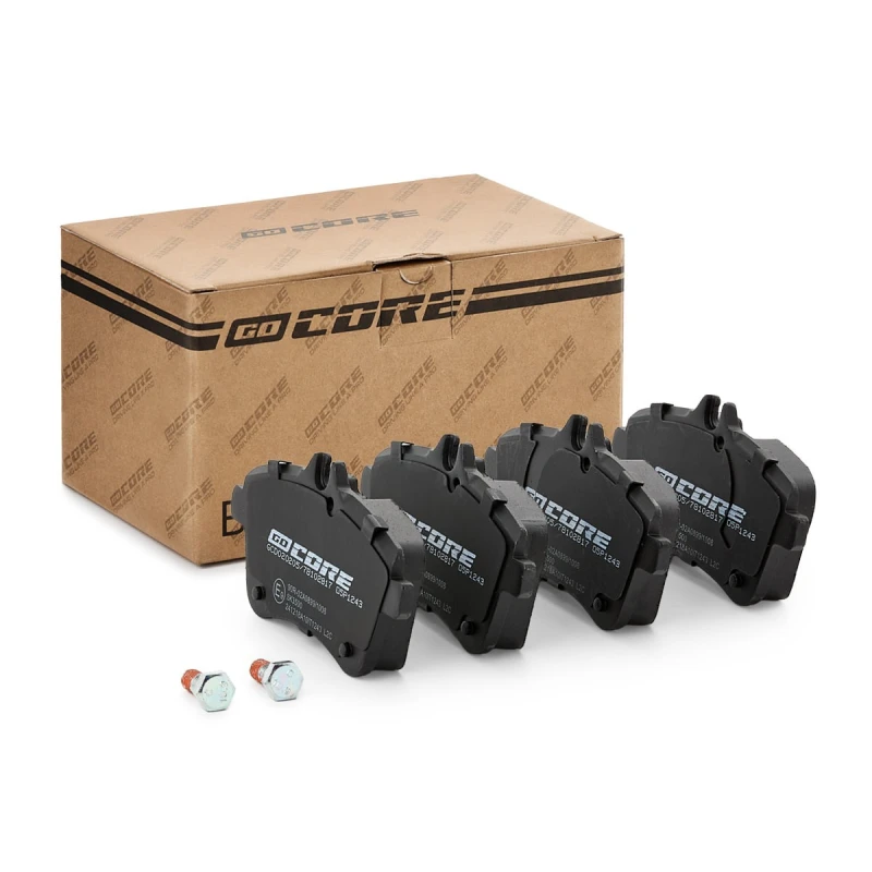 Image of goCORE GCD020205 Brake pad set prepared for wear warning indicator, with accessories, with brake caliper screws Brake Pad Set,disc brake (402)