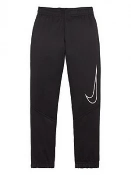 Image of Nike Boys Therma Graphic Tapered Pant - Black White