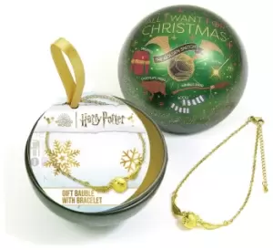 Image of Harry Potter Gold Plated Golden Stitch Bauble Bracelet
