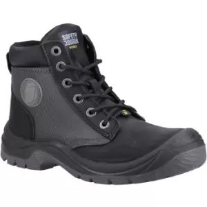 Image of Mens Dakar Leather Safety Boots (10.5 uk) (Black/Dark Grey) - Safety Jogger