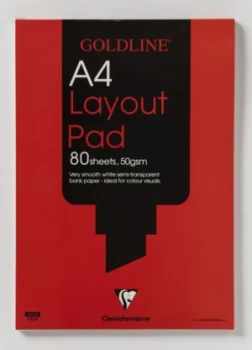 Image of Goldline Layout Pad Bank Paper 50gsm 80 Pages A4 Code GPL1A4
