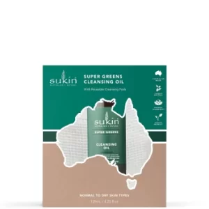 image of Sukin Supergreens Cleansing Oil 125ml Gift Set (Worth £14.95)