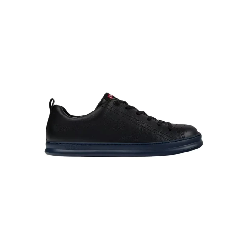 Image of Camper Runner Four Cowhide Mens Lace Up Trainers - Black - Size:UK 6