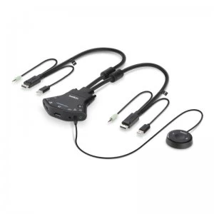 Image of Belkin F1DN102FLP-DP-3 - Secure 2Port DP/DP KVM Switch w/Aud PP3.0