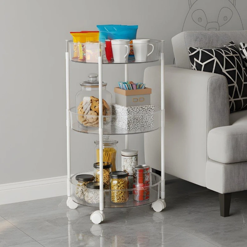 Image of LIFE IDEAS Transparent Rolling Storage Cart Clear unisex 4 Tier