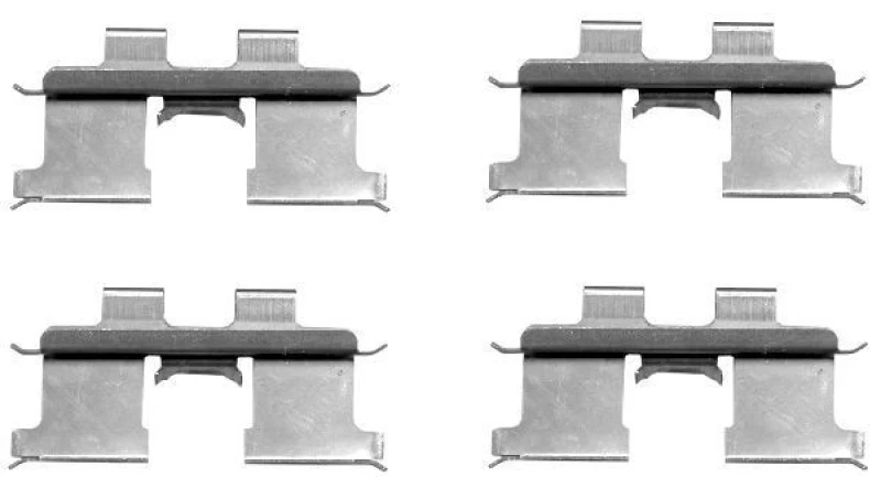 Image of HELLA Brake pad fitting kit HELLA 8DZ 355 203-201