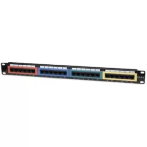 image of Intellinet Patch Panel Cat6 UTP 24-Port 1U Colour-Coded