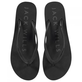 image of Jack Wills Tiddbury Flip Flops - Black