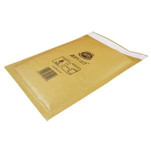 Image of Jiffy Airkraft Size 4 Postal Bags Bubble lined Peel and Seal 240x320mm Gold 1 x Pack of 50 Bags