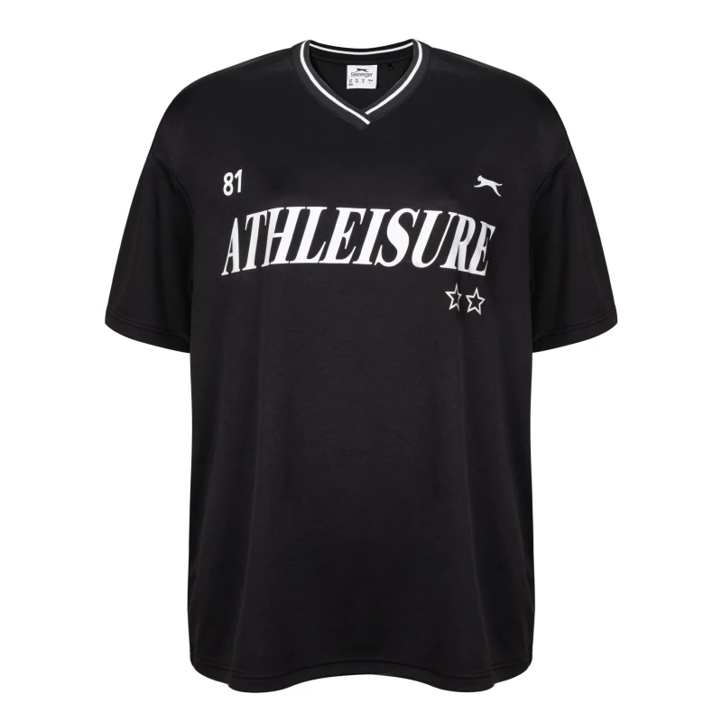 Image of Slazenger Oversized Football Tee Womens - Black 8