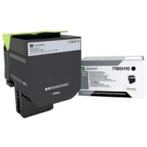 image of Lexmark 71B0H10 Black Laser Toner Ink Cartridge