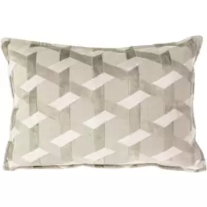 image of Paoletti Delano Cushion Cover (One Size) (Ivory/Taupe) - Ivory/Taupe