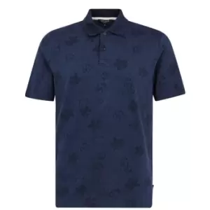 image of Ted Baker Tyssen Floral Polo Shirt - Blue