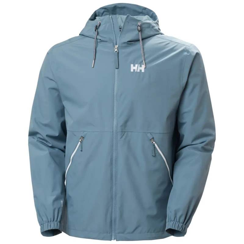 Image of Helly Hansen Hooded waterproof jacket Helly Hansen Sandoy Bleu Male L
