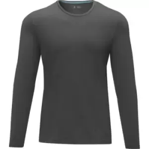 Elevate Mens Ponoka Long Sleeve T-Shirt (L) (Storm Grey)