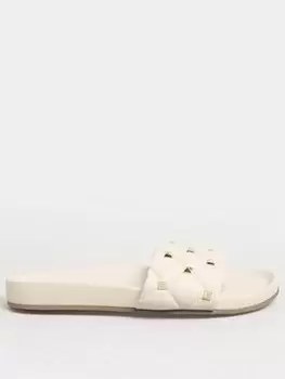 Image of Long Tall Sally Quilted Sandal - Nude, Nude, Size 8, Women