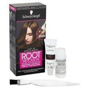 image of Schwarzkopf Root Retouch Permanent Colour Kit Medium Brown Light Medium Brown