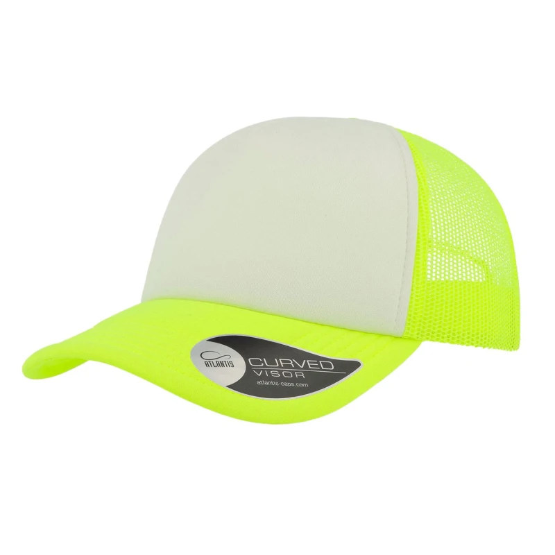 Image of Atlantis Atlantis Rapper 5 Panel Trucker Cap Pack of 2 in Bright Yellow Bright Yellow One Size Unisex 5059269081515