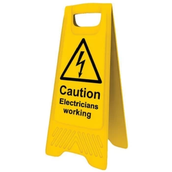 Image of Electricians Working A-Frame Caution Sign - 300 X 620MM - Sitesafe