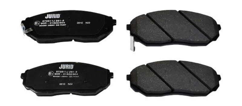 Image of JURID 572511J Brake pad set with acoustic wear warning, without accessories Brake Pad Set,disc brake (402)