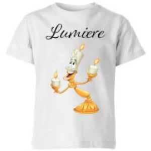 Image of Disney Beauty And The Beast Lumiere Kids T-Shirt - White - 11-12 Years