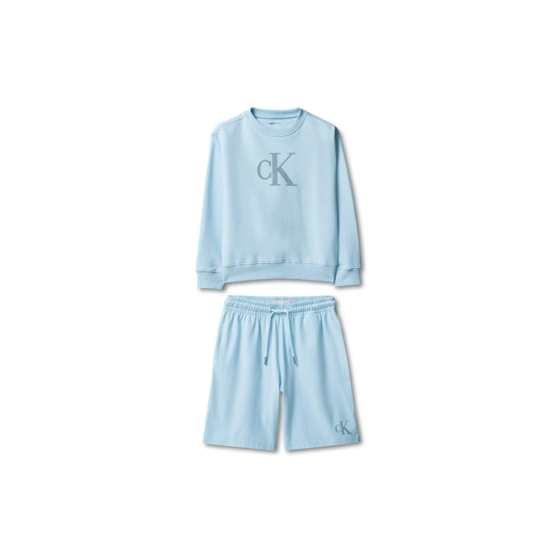 Image of Calvin Klein Jeans CKJ 2Pc Crw Shrt Set Jn62 Breeze D5O male 8Y