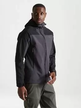 Image of Craghoppers Tripp Hooded Hooded Jacket, Black/Grey, Size L, Men