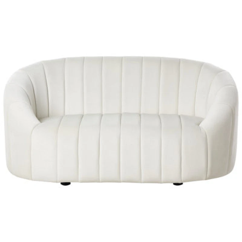 Image of Beliani Sofa 2 Seater Malung Velvet Off-White