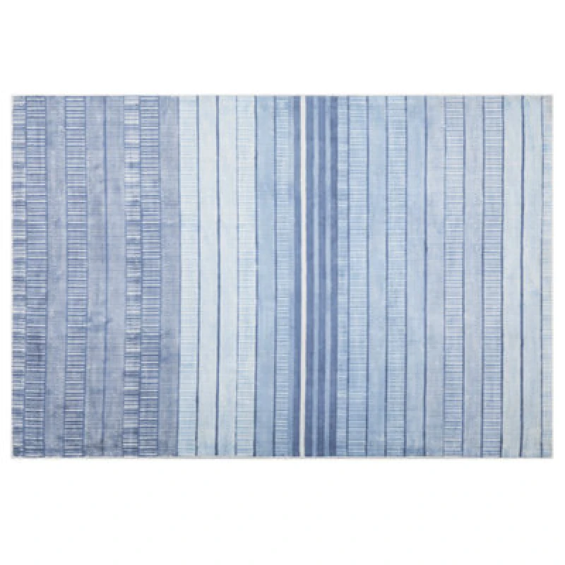 Image of Beliani Rug Yardere Light Blue 140 X 200 Cm Viscose