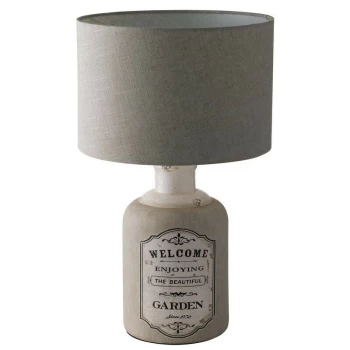 Image of Fan Europe Lighting - Fan Europe Factory - Ceramic Table Lamp with fabric shade, Beige, E27