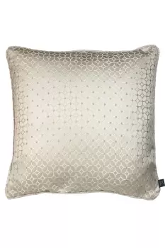 image of Frame Embroidered Geometric Cushion