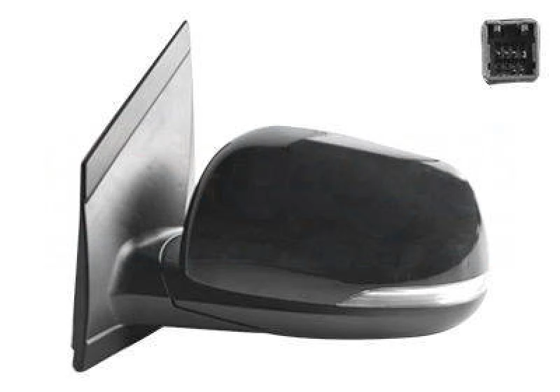 Image of VAN WEZEL 8314817 Wing mirror * HAGUS * Left, Heatable, primed Outside Mirror (50)