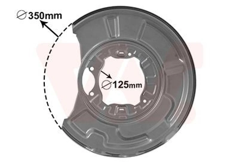 Image of VAN WEZEL Brake disc backing plate VAN WEZEL 3041373