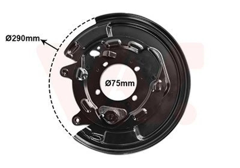 Image of VAN WEZEL Brake disc backing plate VAN WEZEL 5393374