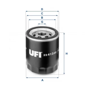 Image of 2341300 UFI Oil Filter Oil Spin-On