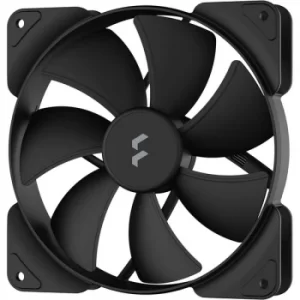 image of Fractal Design Aspect 14 PWM 14cm Case Fan, Rifle Bearing, Supports Chaining, Aerodynamic Stator Struts, 500-1700 RPM, Black