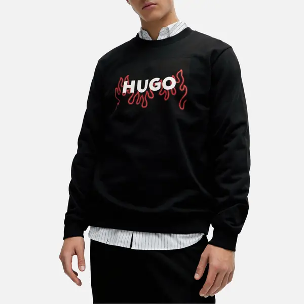 Image of HUGO Duragol_U241 Graphic Flame Cotton Sweatshirt - M