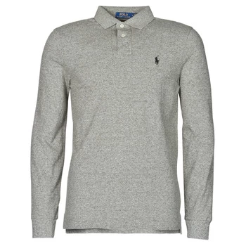 image of Polo Ralph Lauren POLO AJUSTE DROIT EN COTON BASIC MESH LOGO PONY PLAYER mens Polo shirt in Grey - Sizes EU XXL,EU S,EU M,EU L,EU XL,EU XS