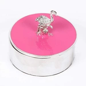 image of Sophia Pink Flamingo Trinket Box