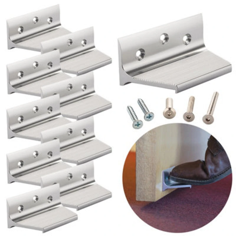 Image of Valiant Valiant Hands Free Foot Pull Door Opener (10-Pack) in Metallic Silver Metallic Silver Unisex 5031300097136