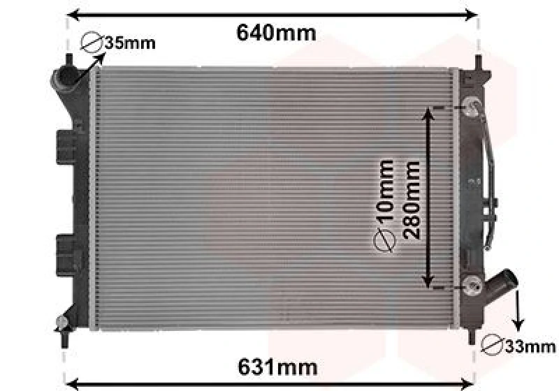 Image of VAN WEZEL Engine radiator VAN WEZEL 82002436