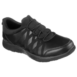 image of Skechers Womens/Ladies Ghenter Dagsby Leather Safety Shoes (4 UK) (Black)