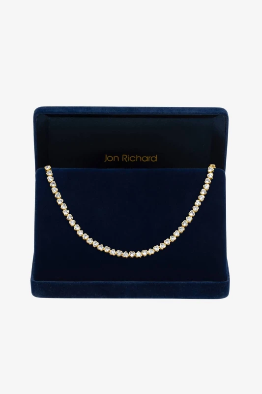 Image of Jon Richard Gold Plated Cubic Zirconia Heart Allway Necklace Chain Necklaces One Size Gold 71622210000