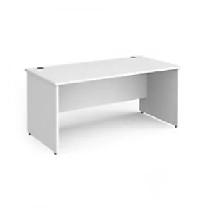 Image of Dams International Rectangular Straight Desk with White MFC Top and Silver Frame Panel Legs Contract 25 1600 x 800 x 725mm