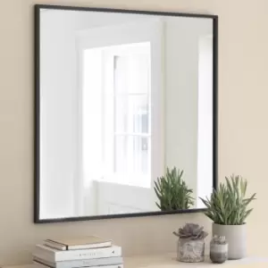 image of Garden Trading Avening Square Wall Mirror 90x90cm in Black Iron