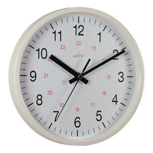 Image of Acctim Metro 24 Hour Plastic Wall Clock 355mm White 21202